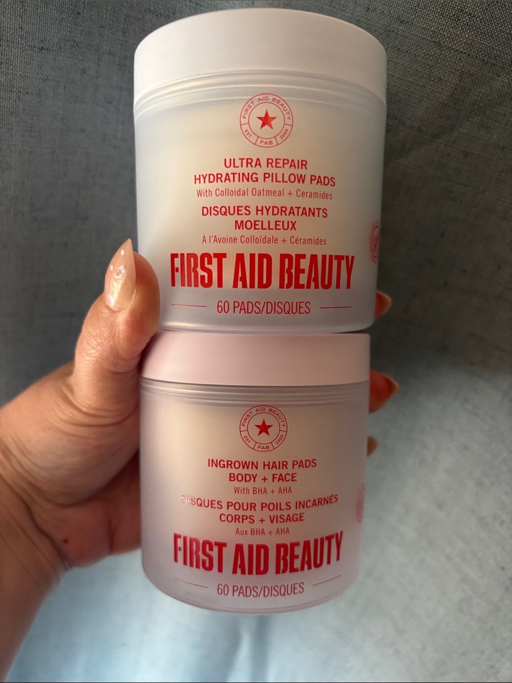 First Aid Beauty ingrown hair pads & hydrating pillow pads NEW
